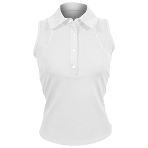 MPG Women's Cloud Club Sleeveless Polo - Brilliant White
