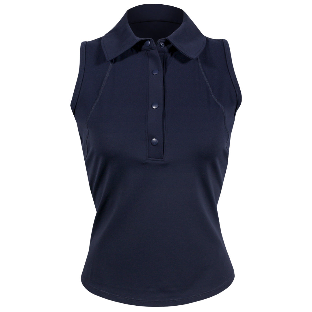 MPG Women's Cloud Club Sleeveless Polo - Navy Blazer