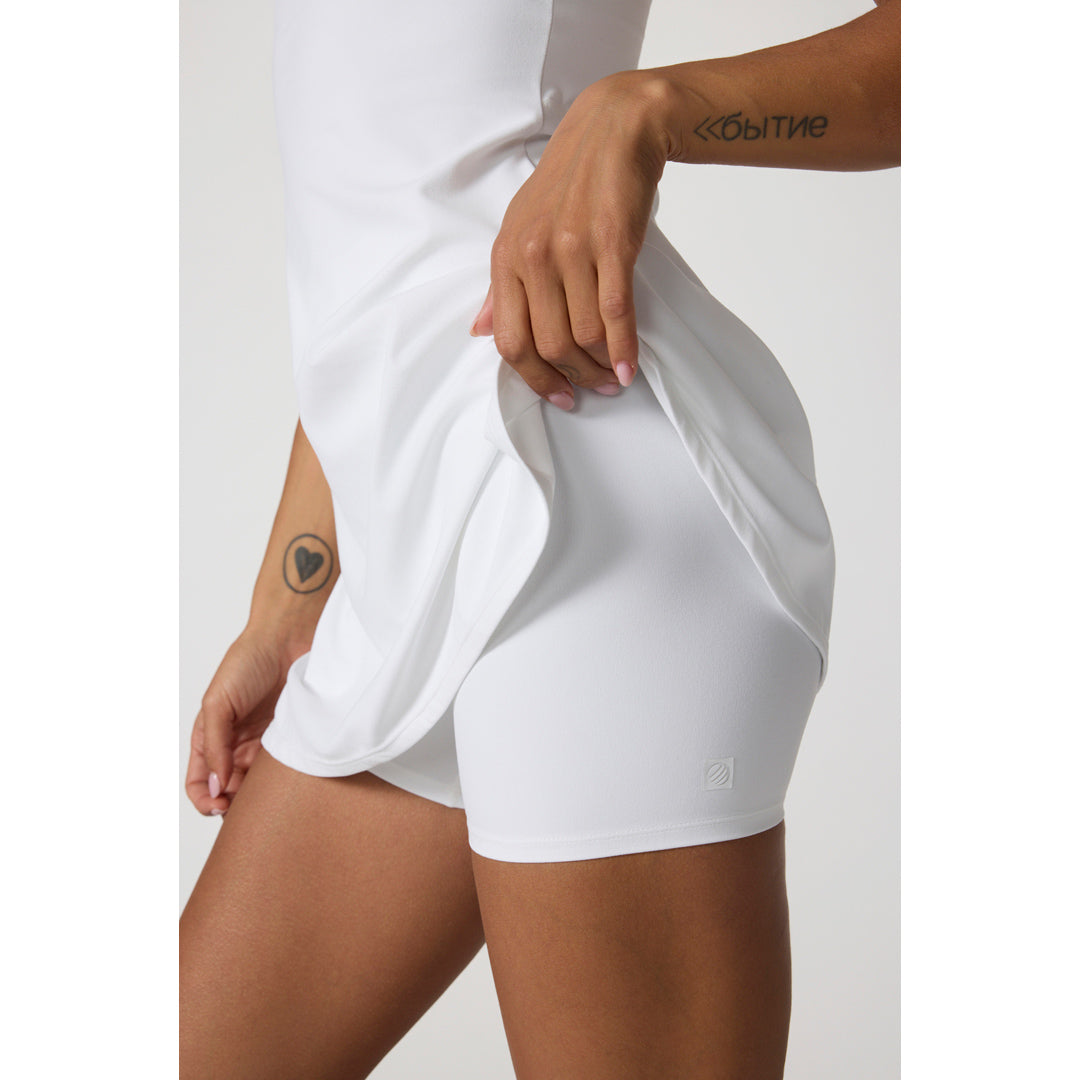 MPG Women's Cloud Strappy Back Dress - Brilliant White