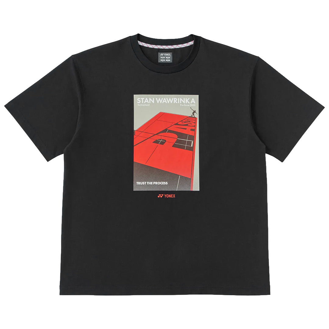 Yonex Men's Stan Wawrinka Farewell Tee - Black/Orange