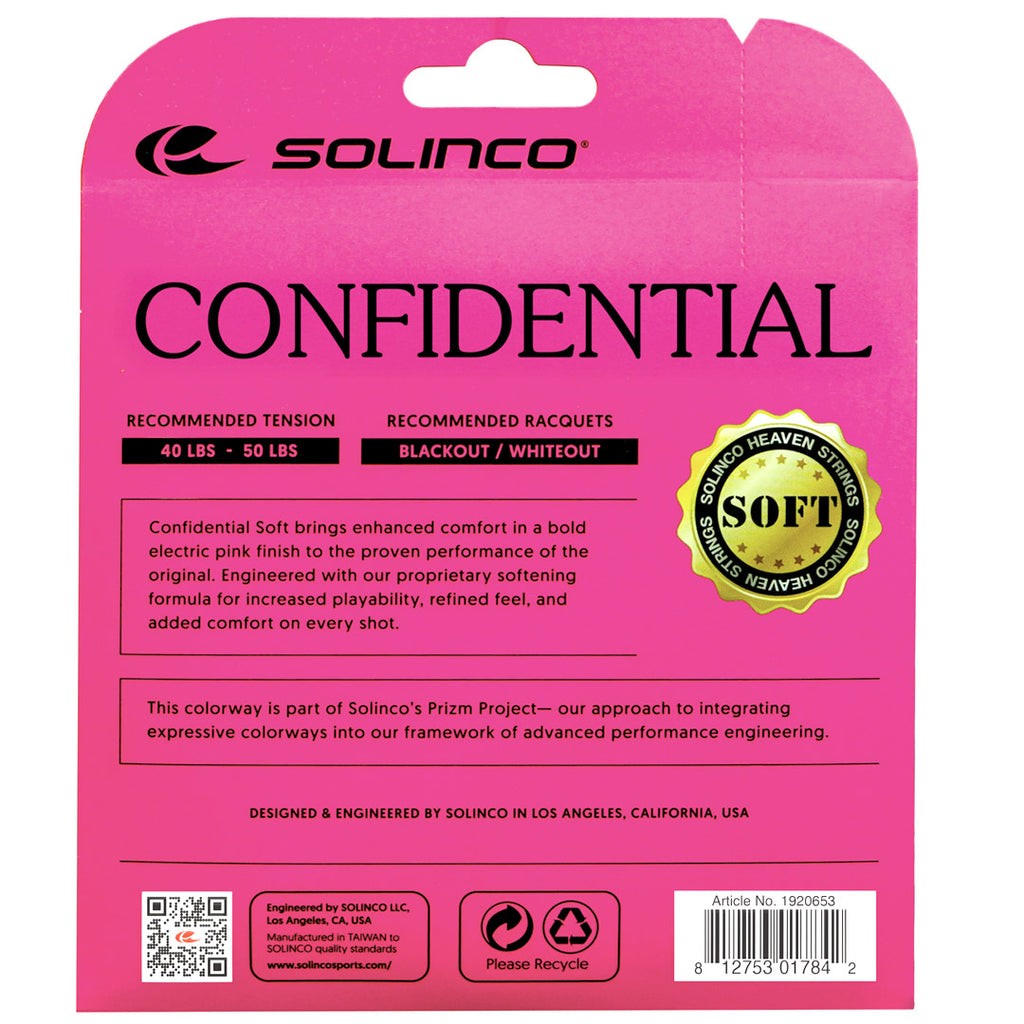 Merchant String Solinco Confidential Soft - String Set - Pink – Merchant of Tennis