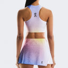 On Women's Court Crop Top - White/Indigo