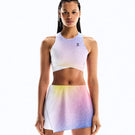 On Women's Court Side Pleat Skort - White/Indigo