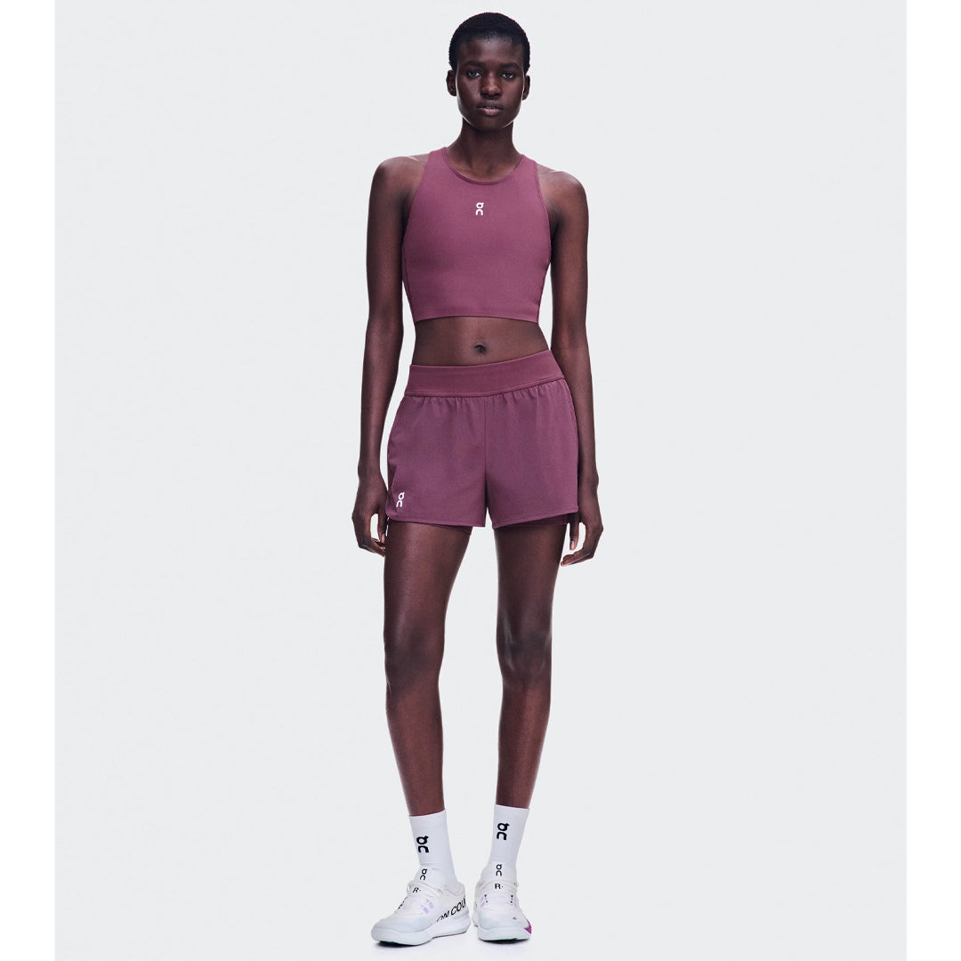 On Women's Court Crop Top - Cassis