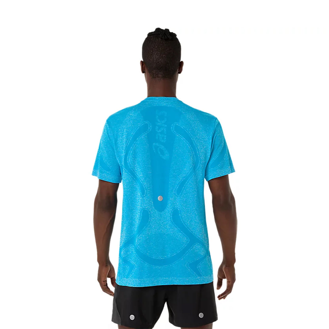 Asics Men's Road Seemless Short Sleeve Tee - Aegean Blue
