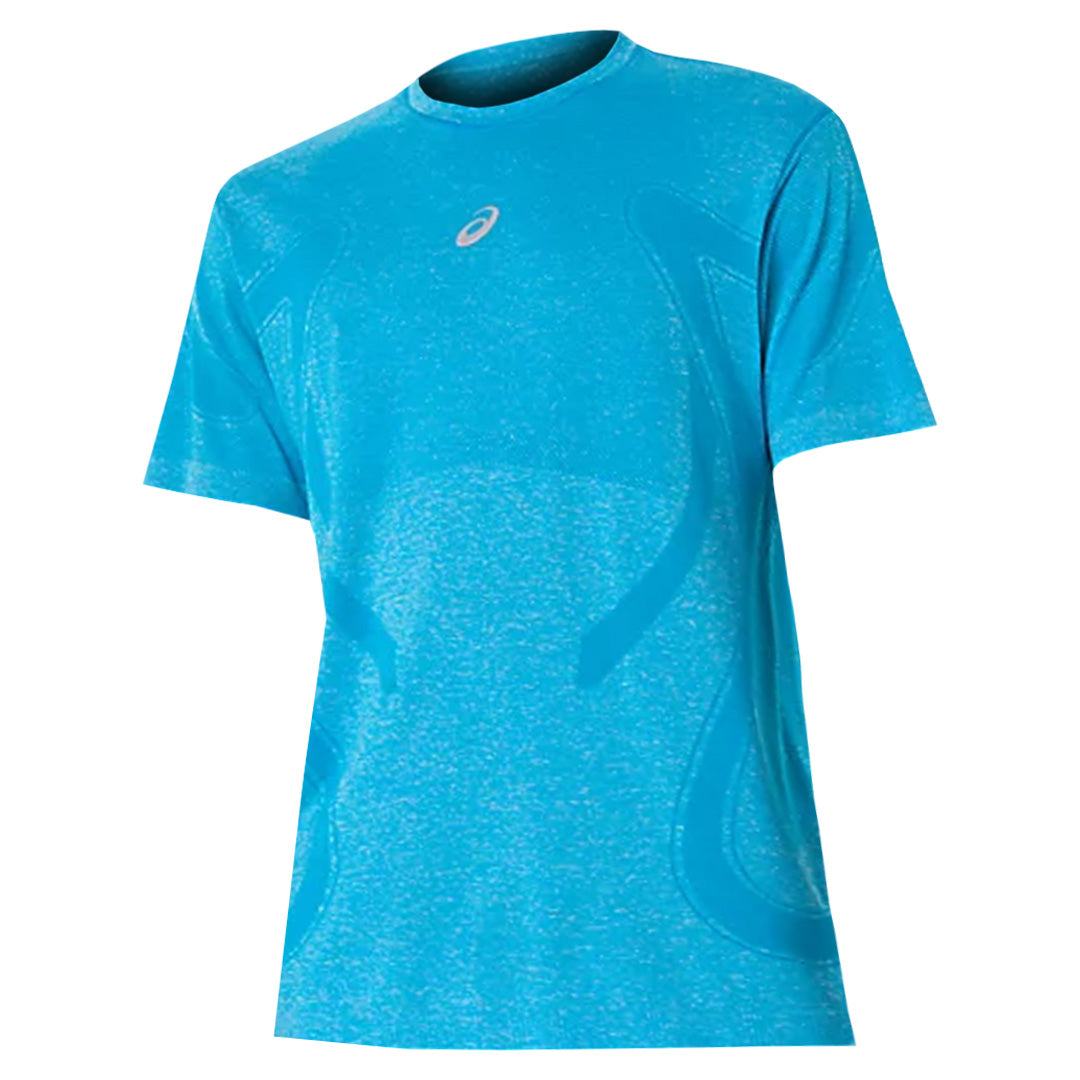 Asics Men's Road Seemless Short Sleeve Tee - Aegean Blue
