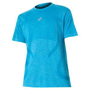 Asics Men's Road Seemless Short Sleeve Tee - Aegean Blue