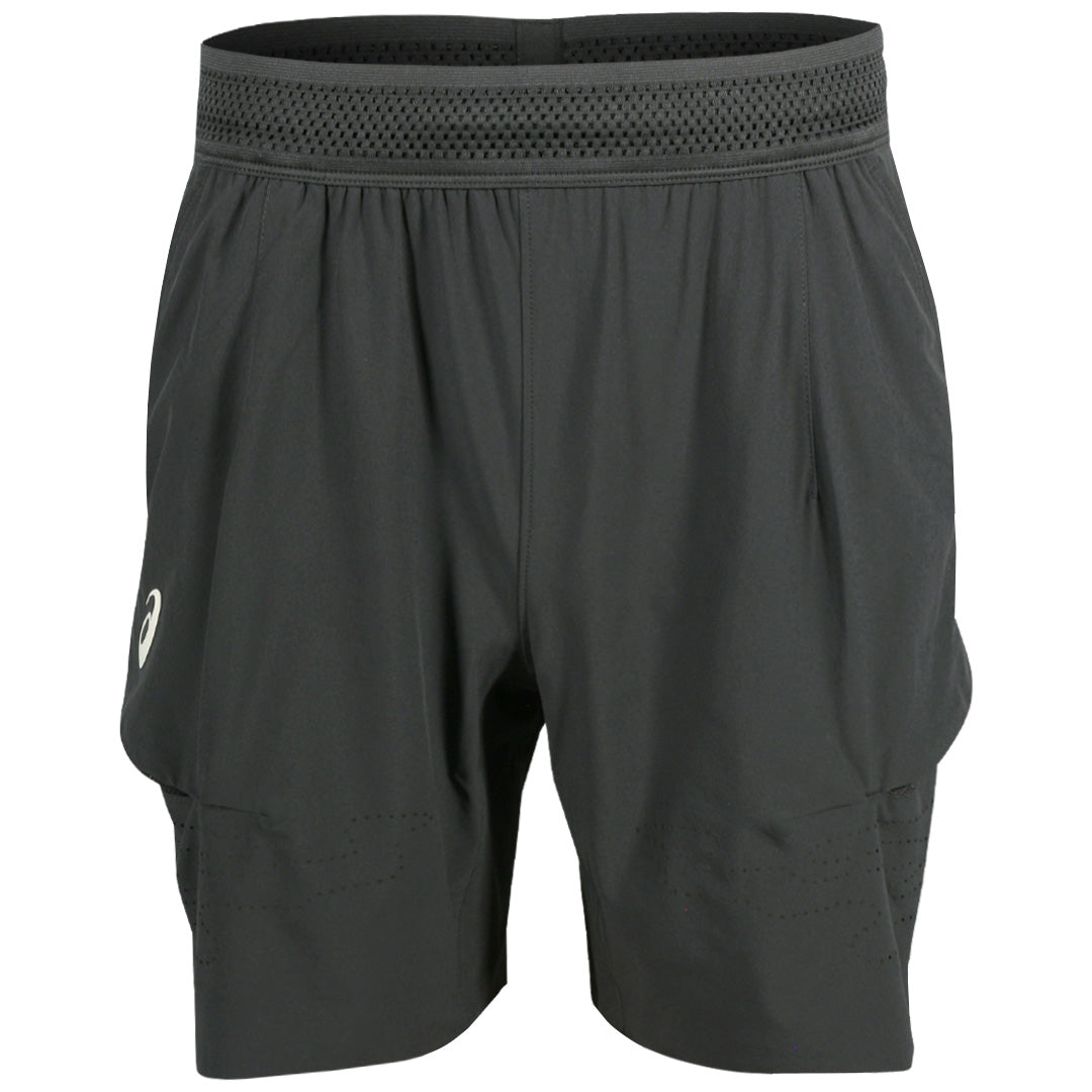 Asics Men's Match Laser Cut 7" Short - Night Energy - Charcoal Grey