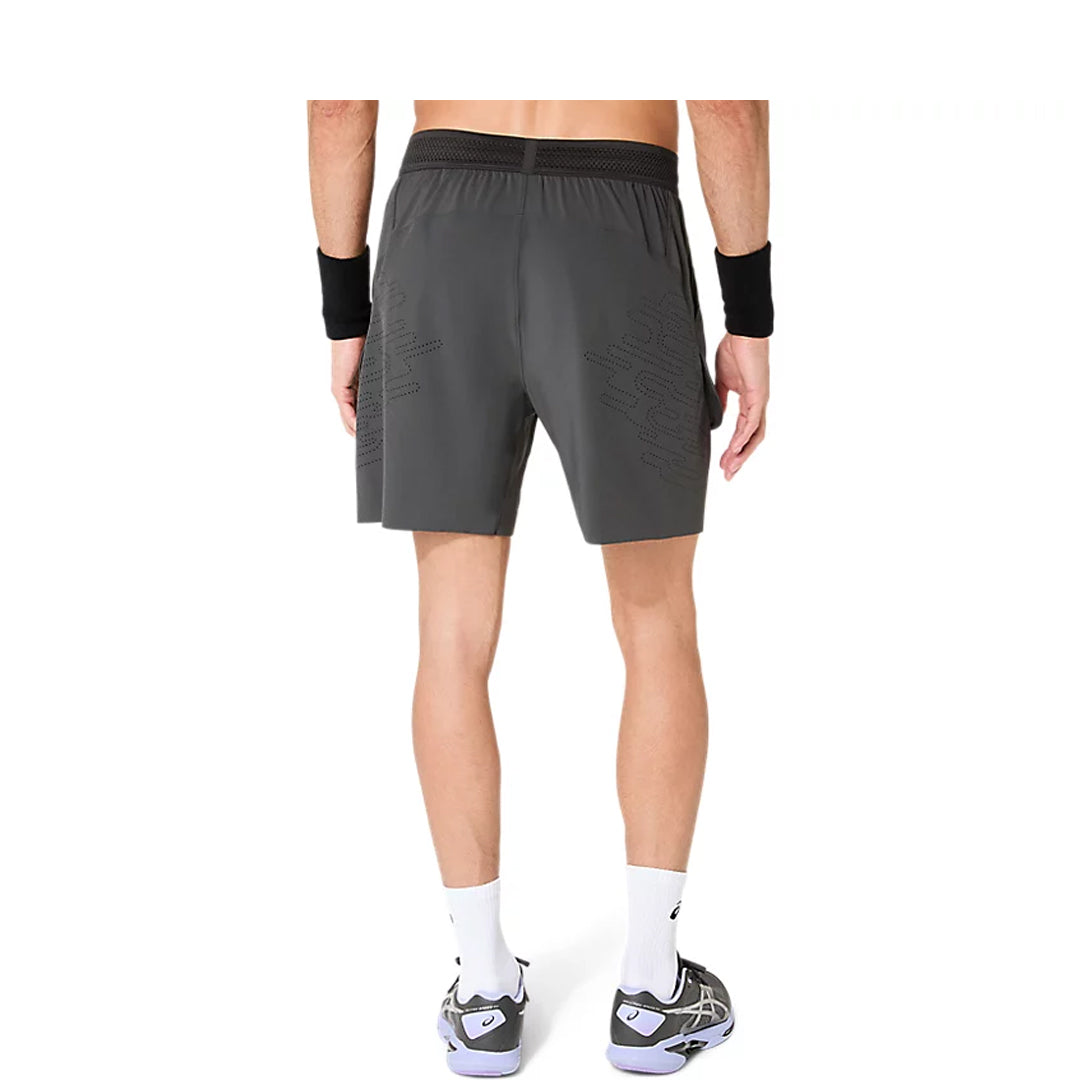 Asics Men's Match Laser Cut 7" Short - Night Energy - Charcoal Grey
