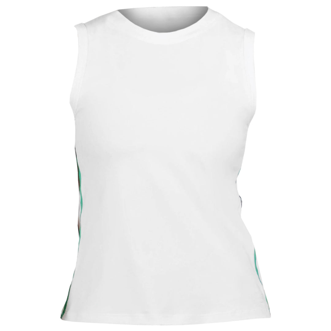 Sofibella Women's Style Icons Full Back Tank - White/Alpine