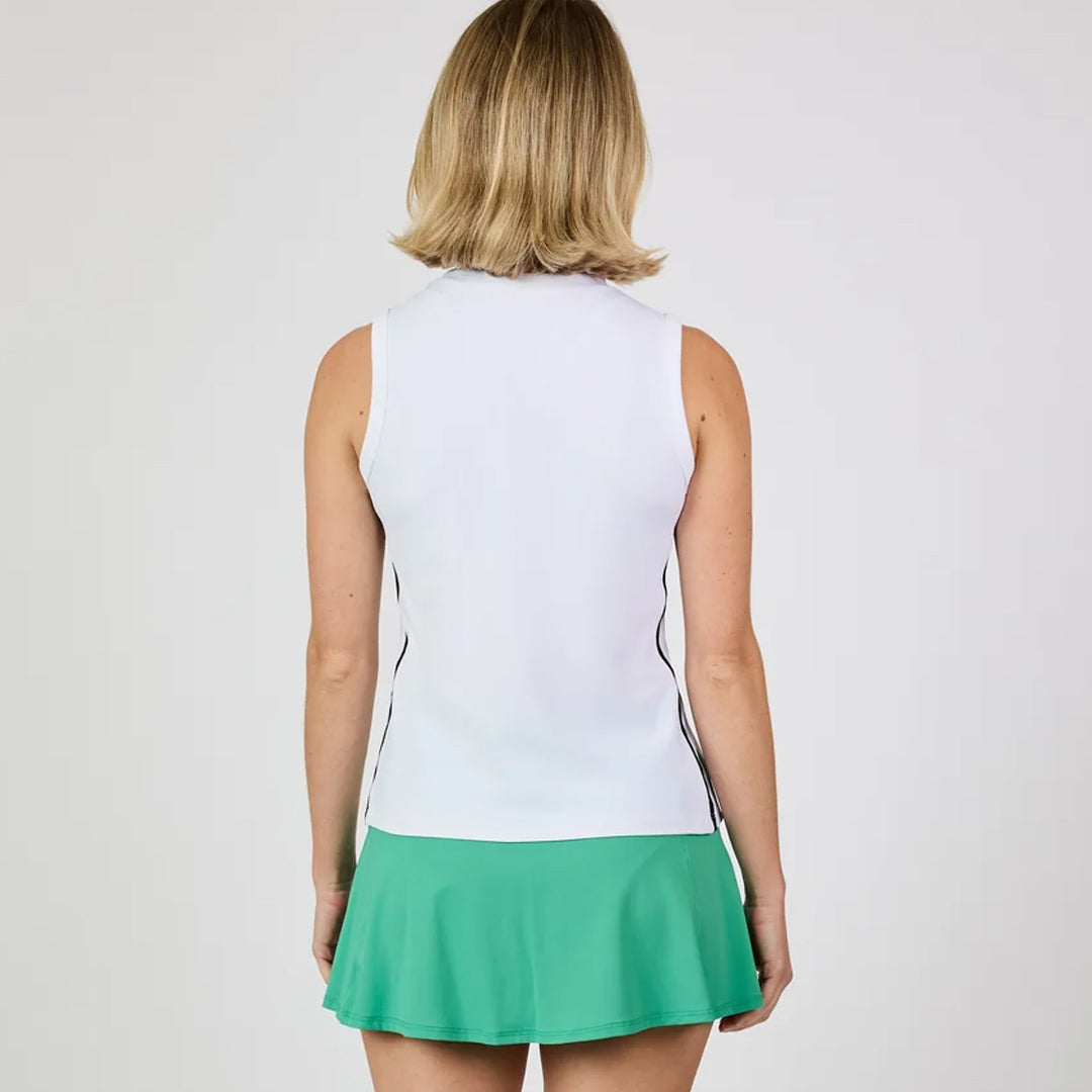 Sofibella Women's Style Icons Full Back Tank - White/Alpine