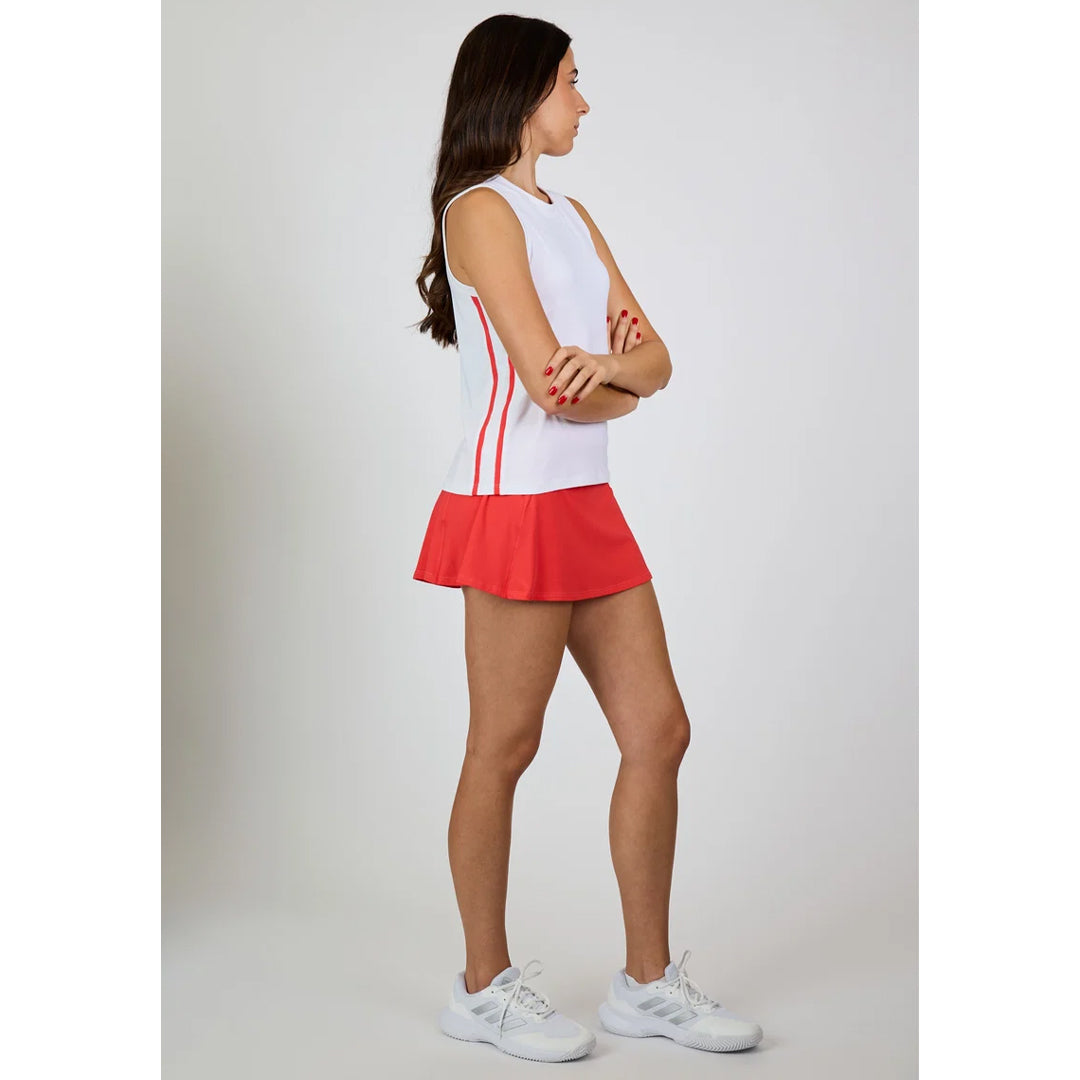 Sofibella Women's Viva Hibiscus Full Back Tank - White