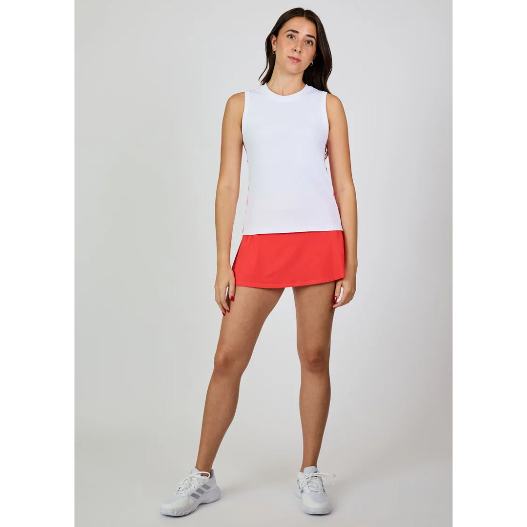 Sofibella Women's Viva Hibiscus Full Back Tank - White