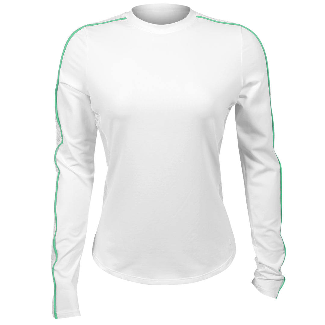 Sofibella Women's Style Icons Performance Long Sleeve Top - White/Alpine