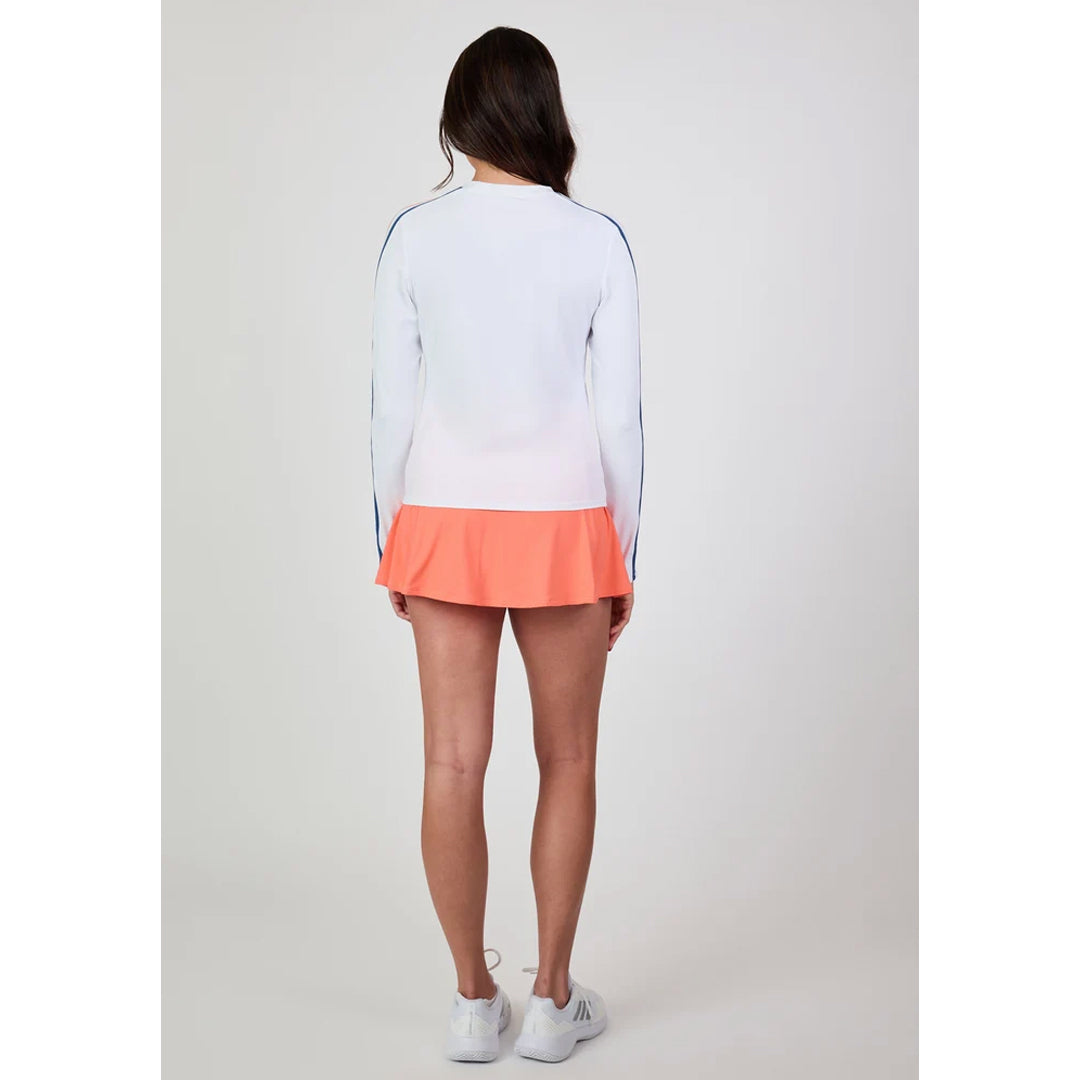 Sofibella Women's Style Icons Long Sleeve Top - White/Coral