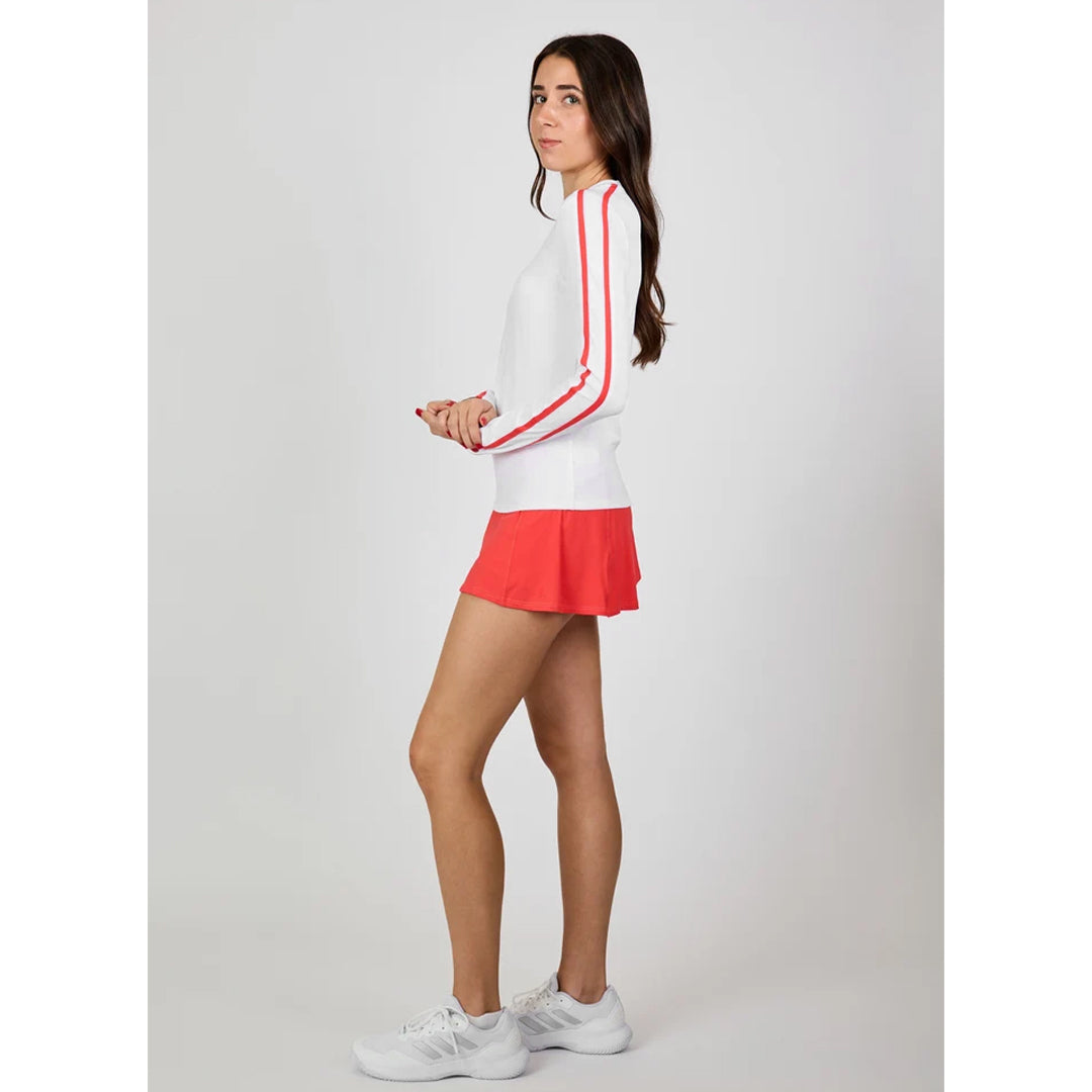 Sofibella Women's Style Icons Performance Long Sleeve - White/Hibiscus