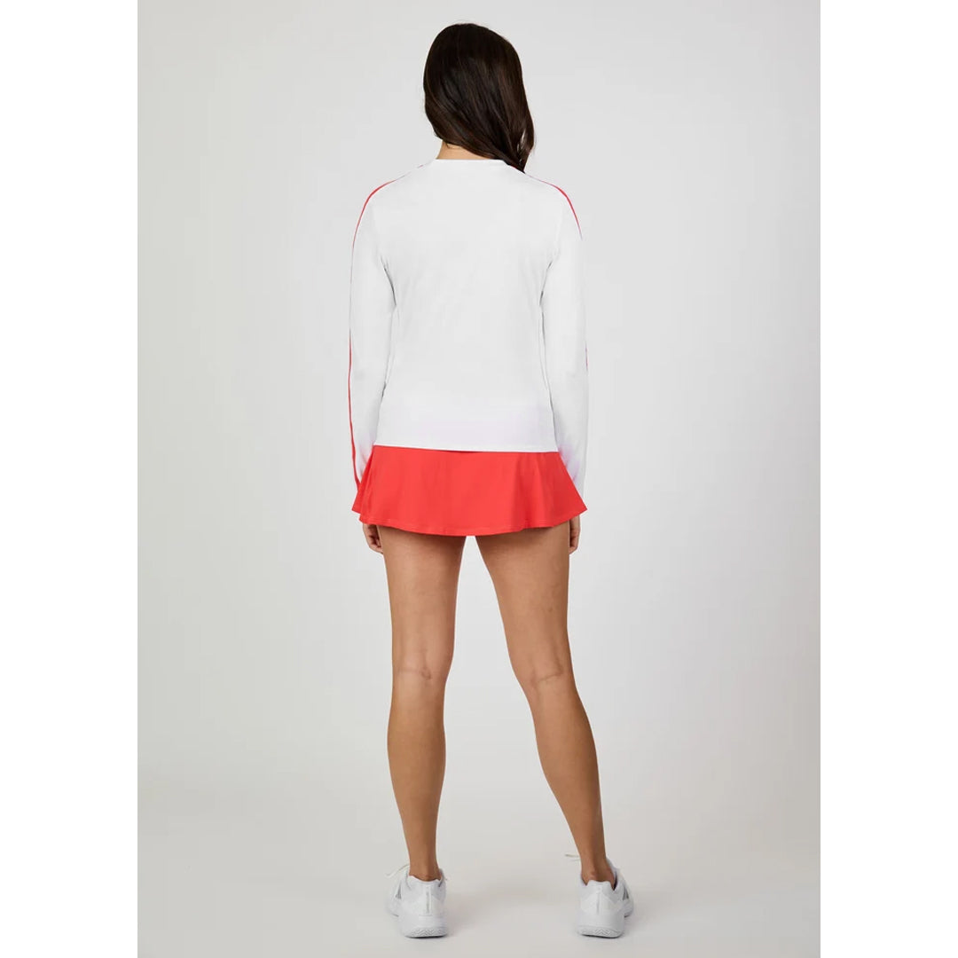 Sofibella Women's Style Icons Performance Long Sleeve - White/Hibiscus