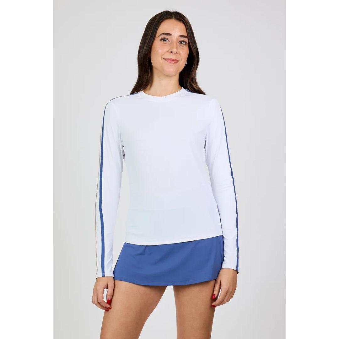 Sofibella Women's Style Icons Performance Long Sleeve - White/Twilight