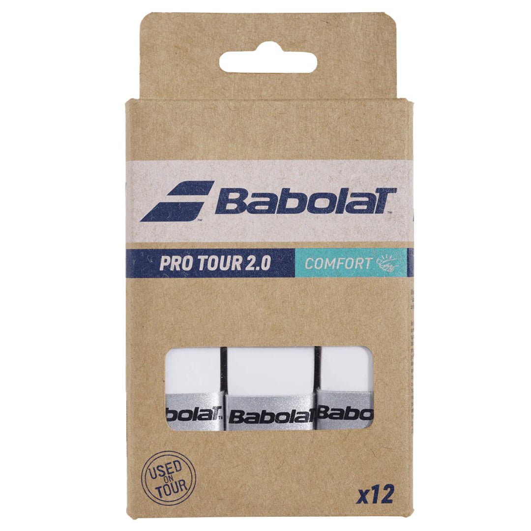 Babolat Pro Tour 2.0 Overgrip - 12 Pack - White