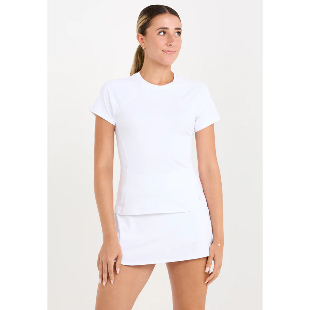 Sofibella Women's Equilibrium Raglan Short Sleeve - White