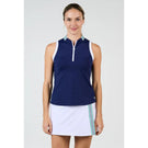 Sofibella Women's Green Spirit Tee Time Sleeveless Polo - Navy