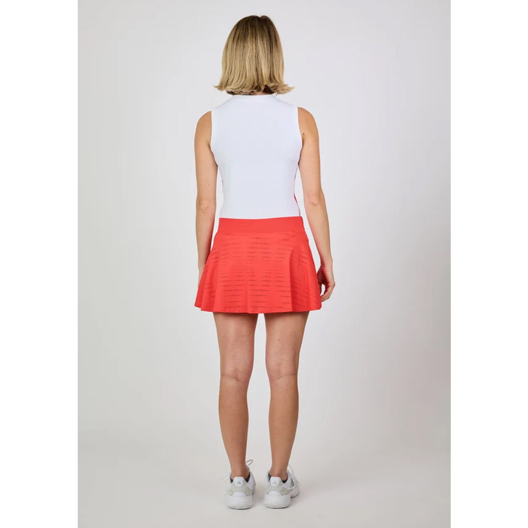 Sofibella Women's Viva Hibiscus Jacquard 14" Skort - Hibiscus