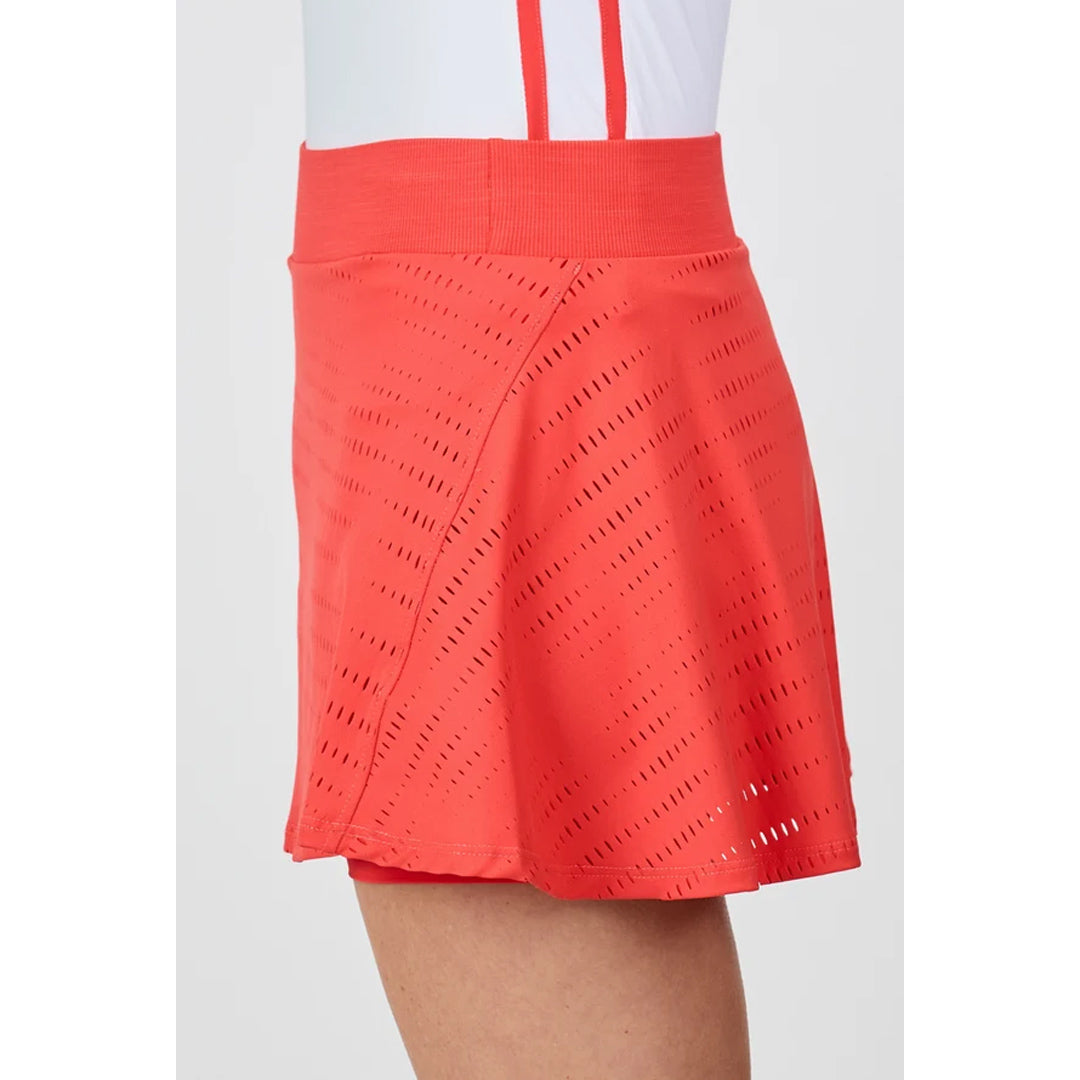 Sofibella Women's Viva Hibiscus Jacquard 14" Skort - Hibiscus