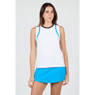 Sofibella Women's Style Icons Tank - White/Electric Blue
