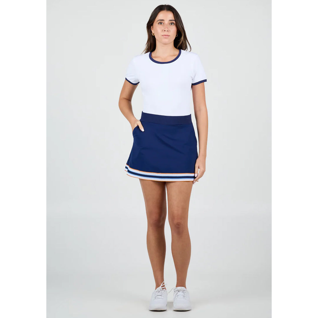 Sofibella Women's Classic Currents 15" Skort - Navy