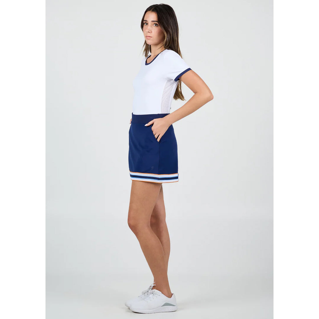 Sofibella Women's Classic Currents 15" Skort - Navy
