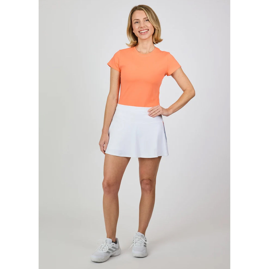 Sofibella Women's Style Icons 14" Skort - White/Coral