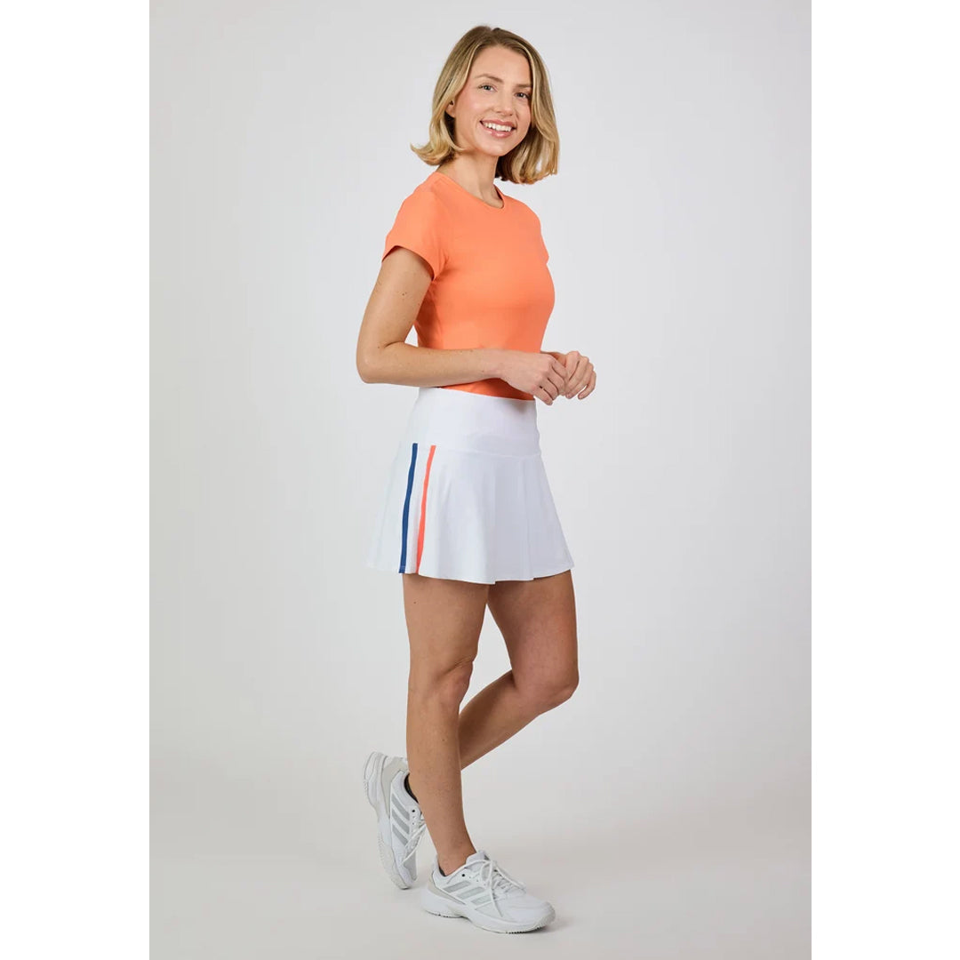 Sofibella Women's Style Icons 14" Skort - White/Coral