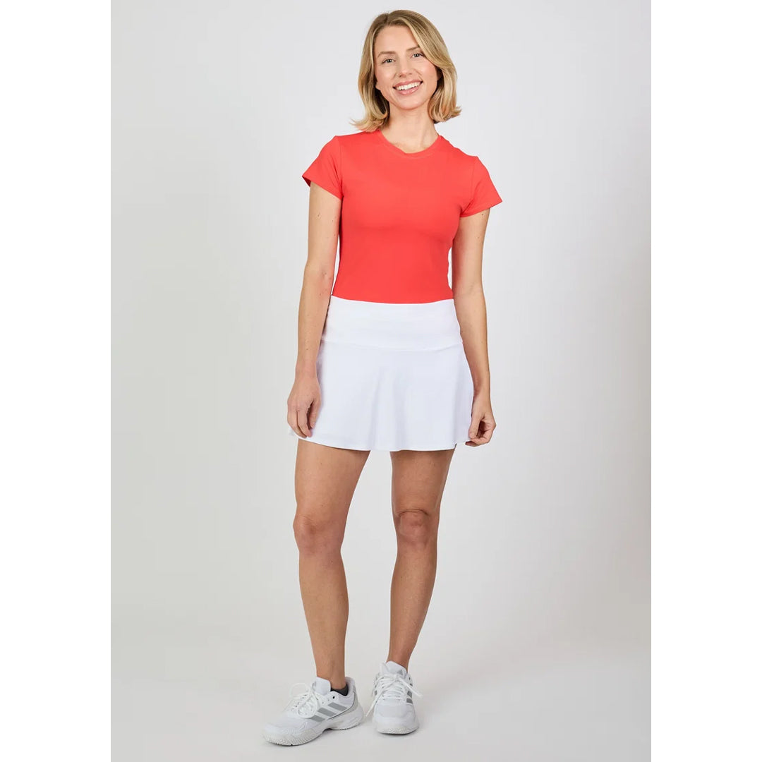 Sofibella Women's Viva Hibiscus 14" Skort - White