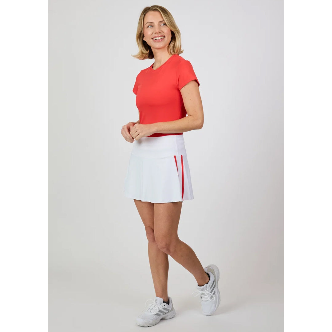 Sofibella Women's Viva Hibiscus 14" Skort - White