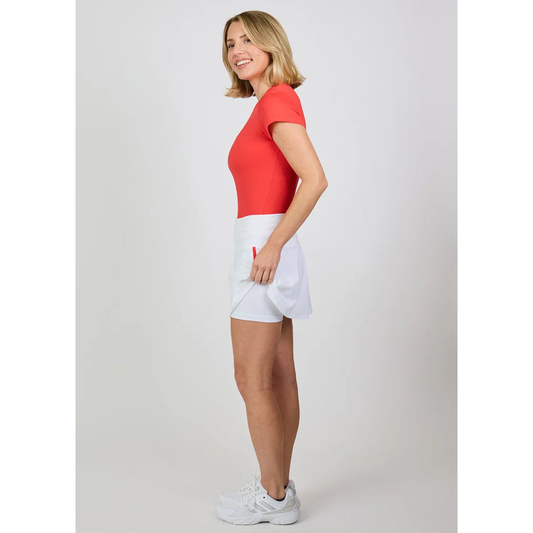 Sofibella Women's Viva Hibiscus 14" Skort - White