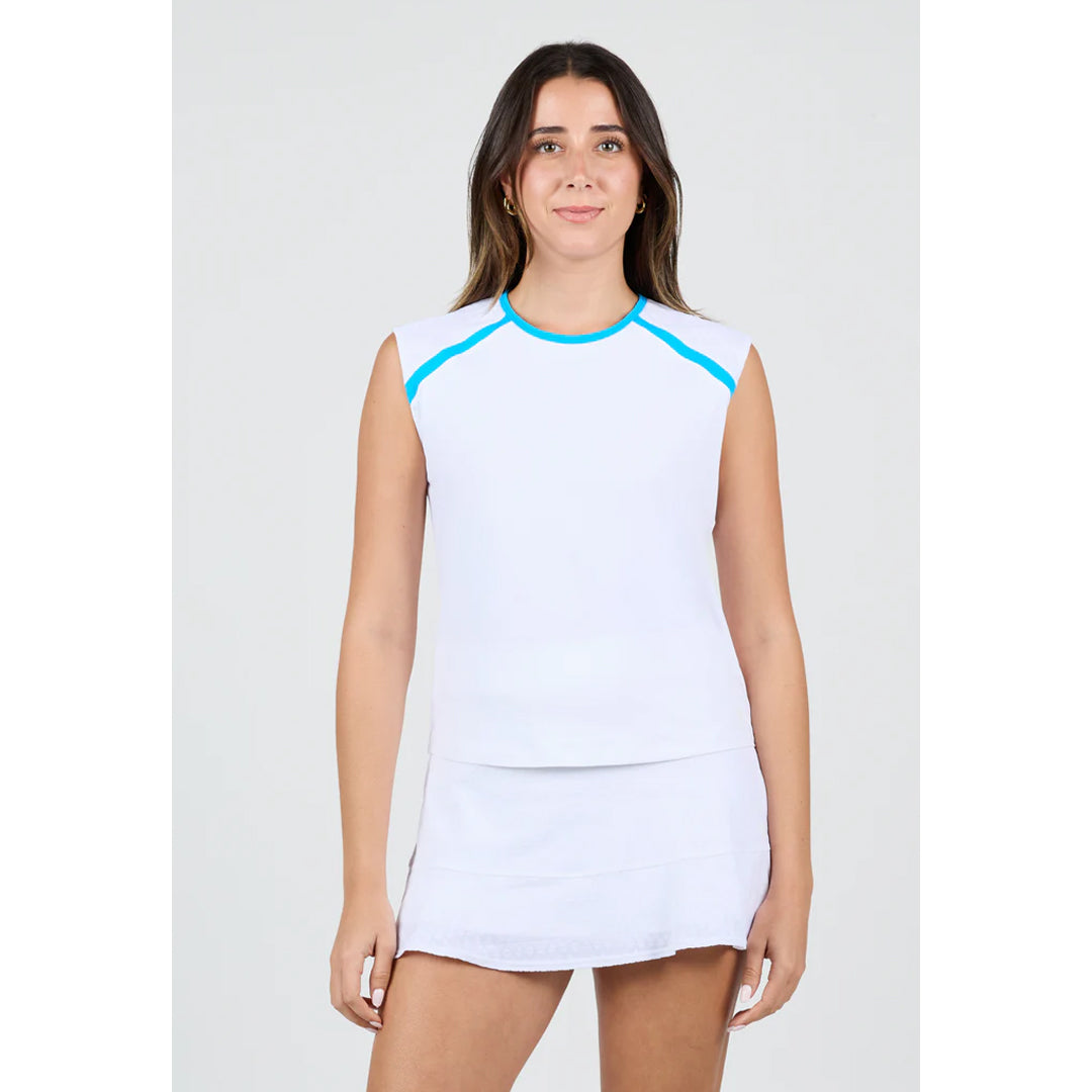 Sofibella Women's Electric Whites Sleeveless Tee - White