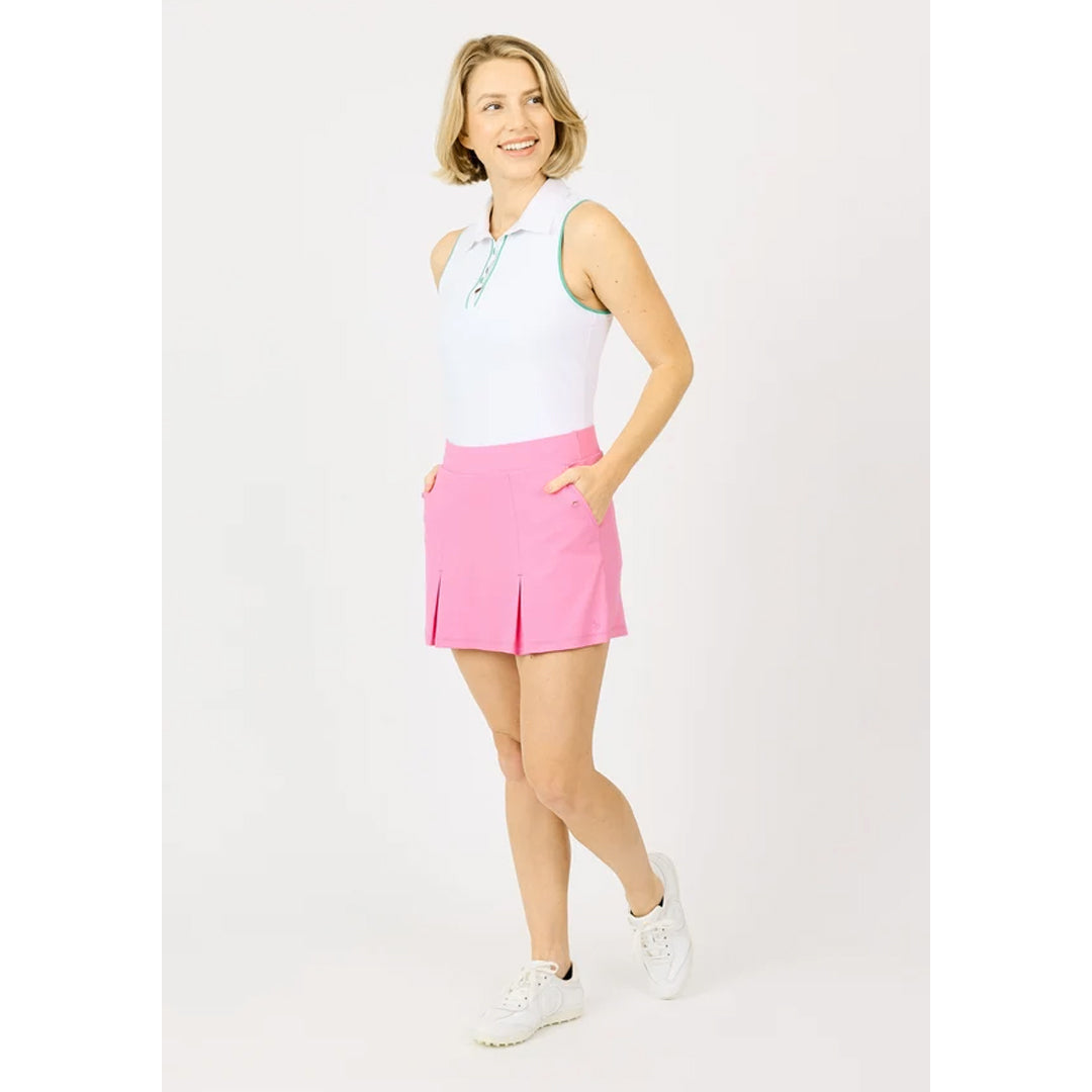 Sofibella Women's Nantucket Flex Rib 16" Skort - Preppy Pink