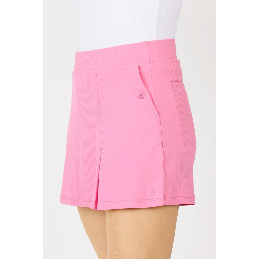 Sofibella Women's Nantucket Flex Rib 16" Skort - Preppy Pink