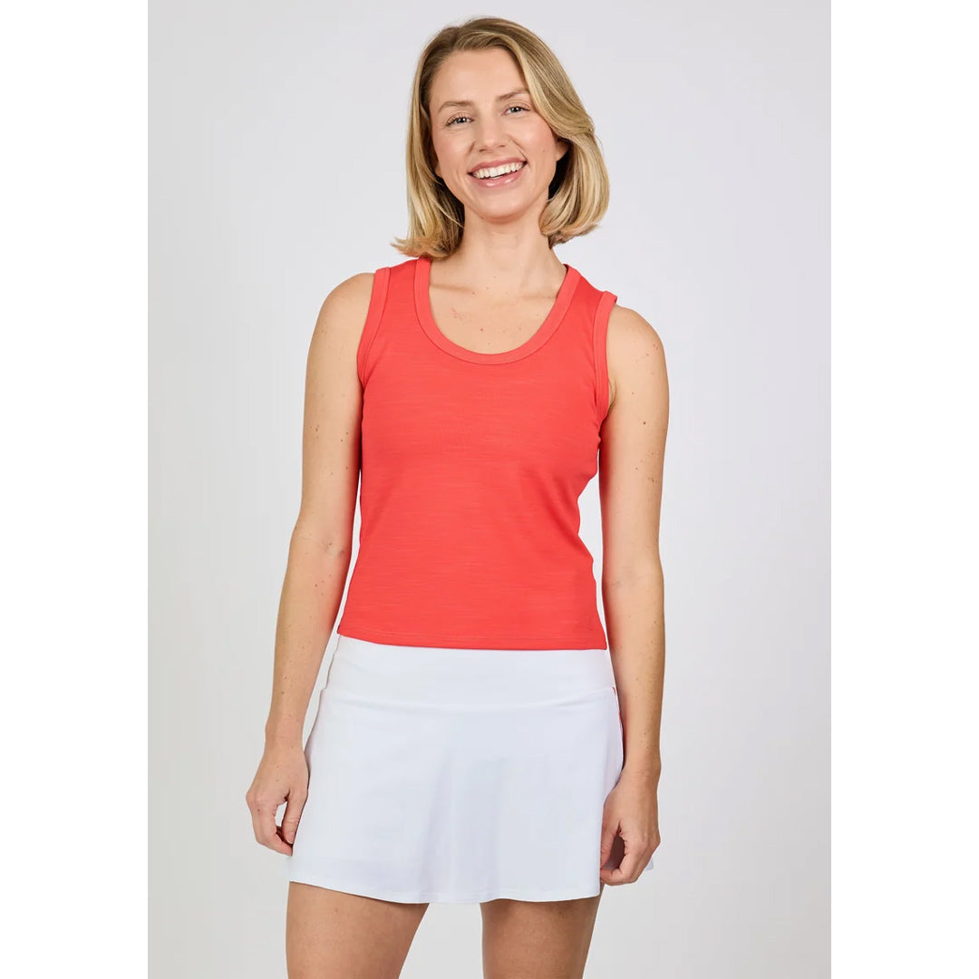 Sofibella Women's Viva Hibiscus Soft Rib Tank - Hibiscus