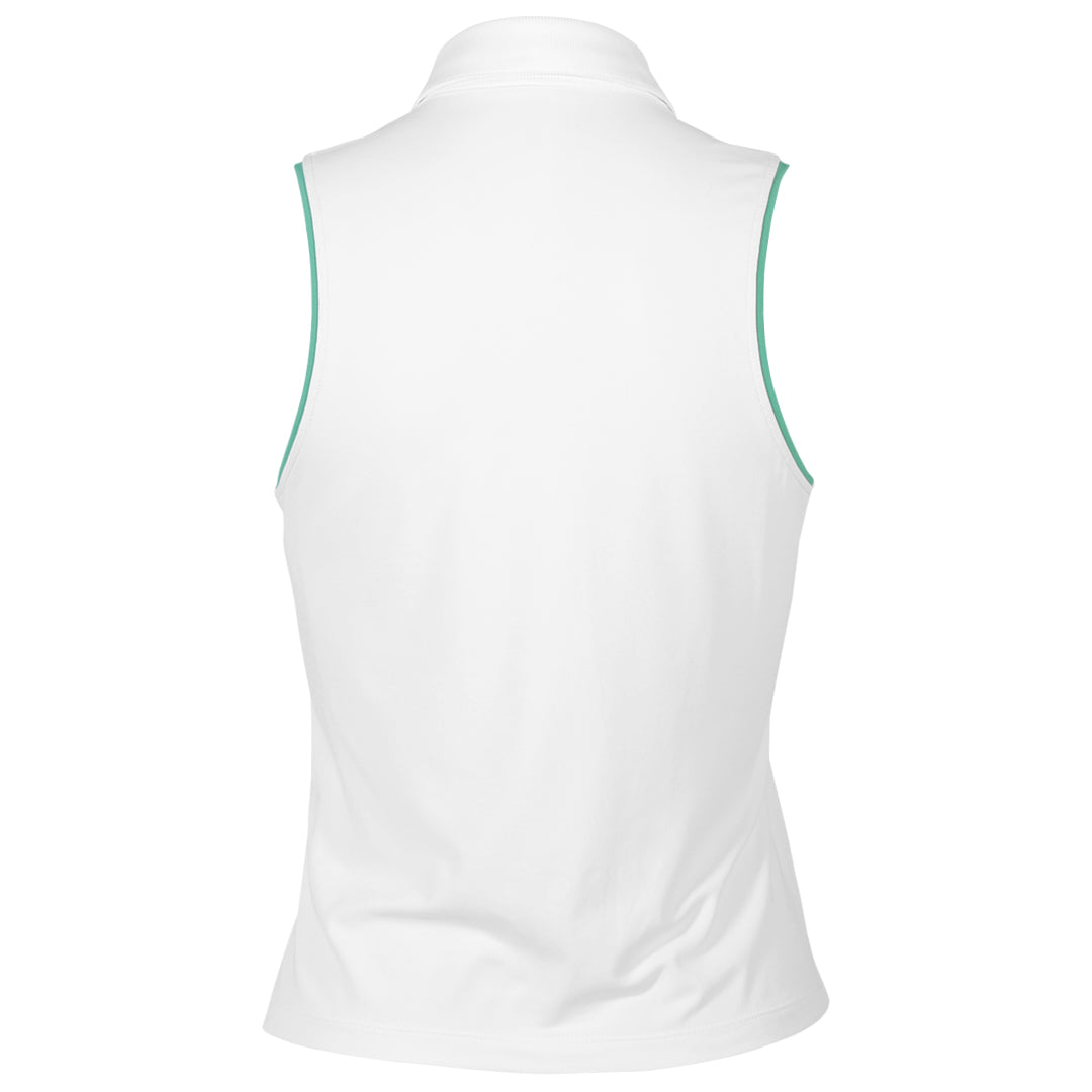 Sofibella Women's Alpine Whites Sleeveless Polo - White