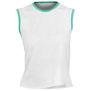 Sofibella Women's Alpine Whites Mesh Sleeveless Top - White