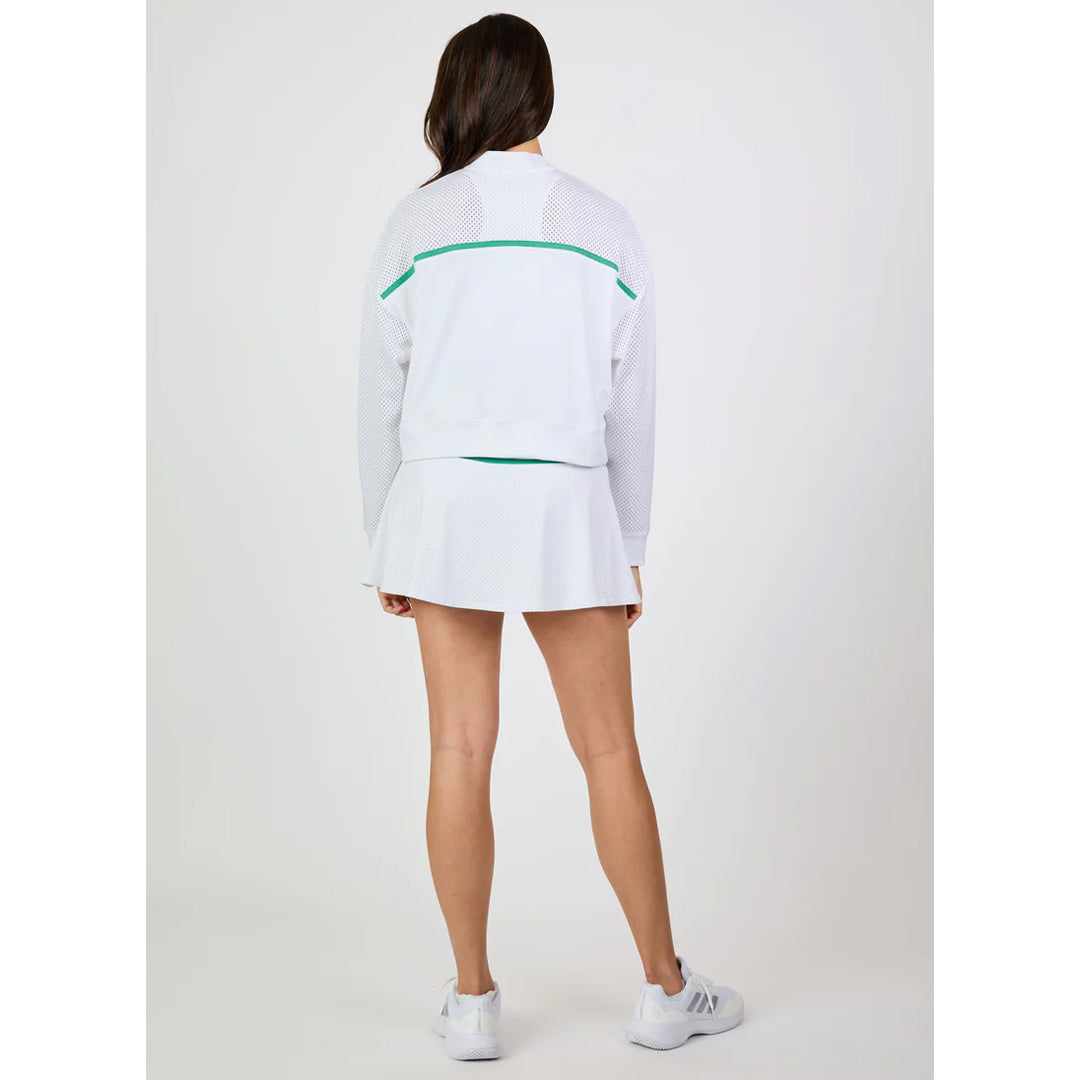 Sofibella Women's Alpine Whites 1/4 Longsleeve Zip - White