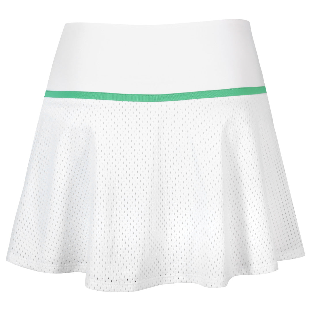 Sofibella Women's Alpine Whites 14" Mesh Skort - White