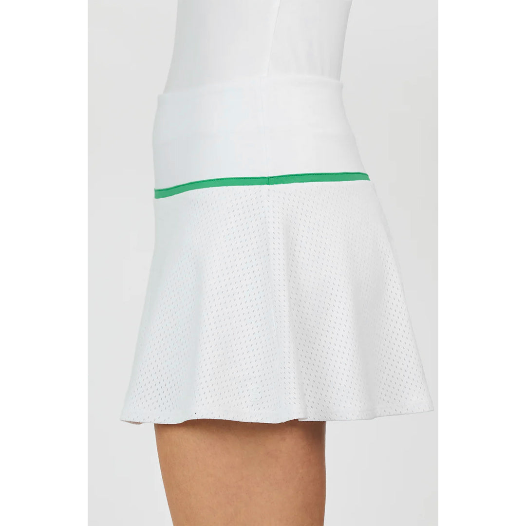 Sofibella Women's Alpine Whites 14" Mesh Skort - White