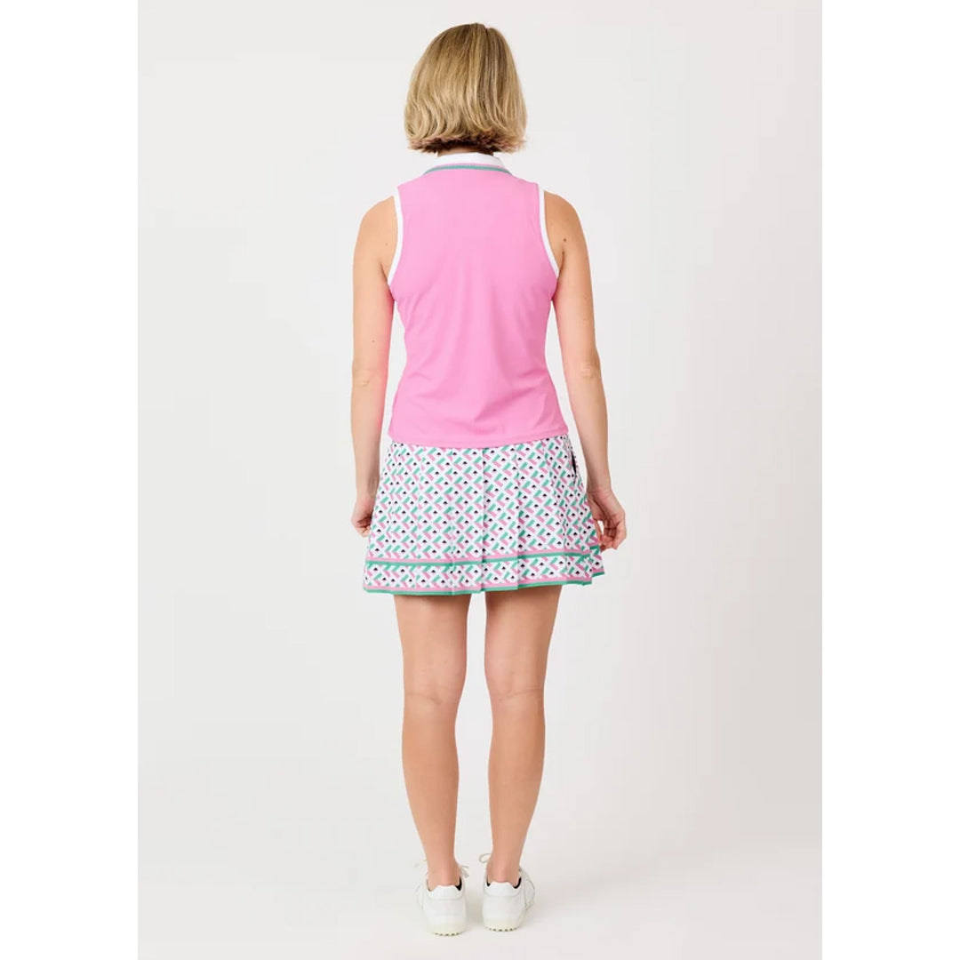 Sofibella Women's Nantucket Sleeveless Polo - Preppy Pink