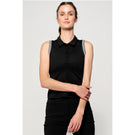 Lija Women's Holiday 25' Slice Sleeveless Polo - Black/White
