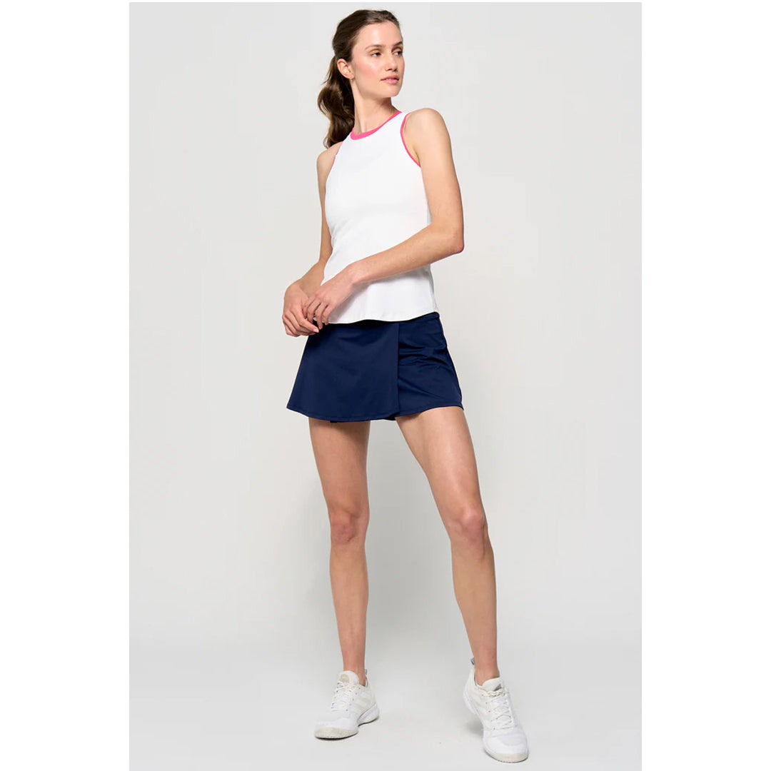 Lija Women's The One To Beat Gracey Tank - White/Raspberry