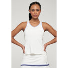 Lija Women's Causing A Racquet Ladder Tank - White/Iris
