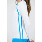 Sofibella Women's Style Icons Longsleeve Top - White/Electric Blue