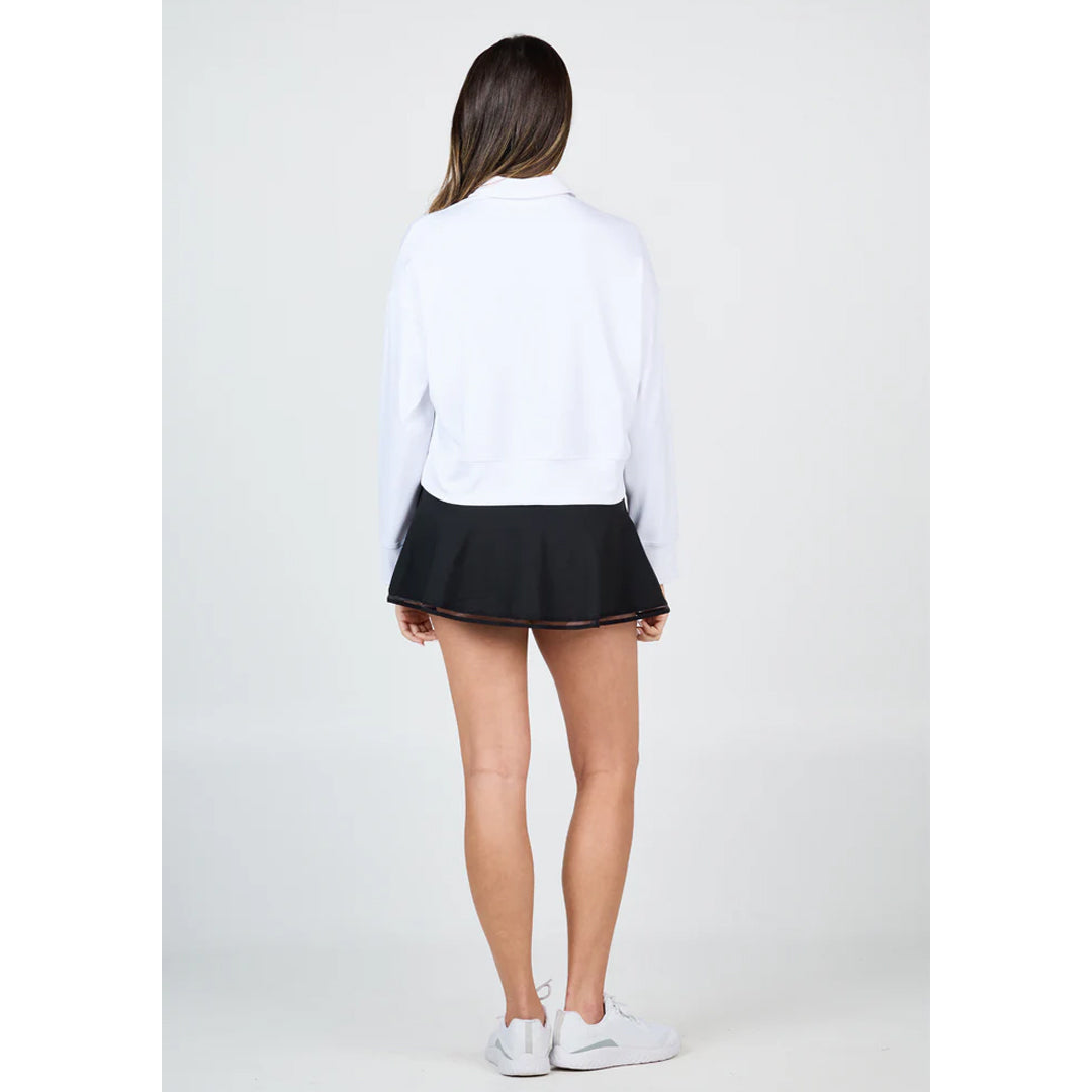 Sofibella Women's UV Staples 1/4 Pullover - White